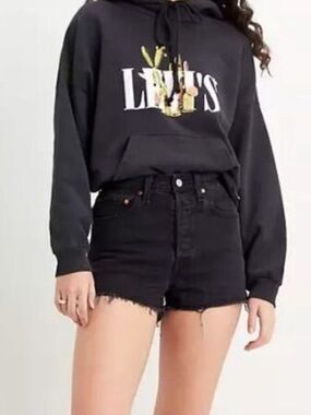 Levi’s Black Ribcage Denim Cut Offs